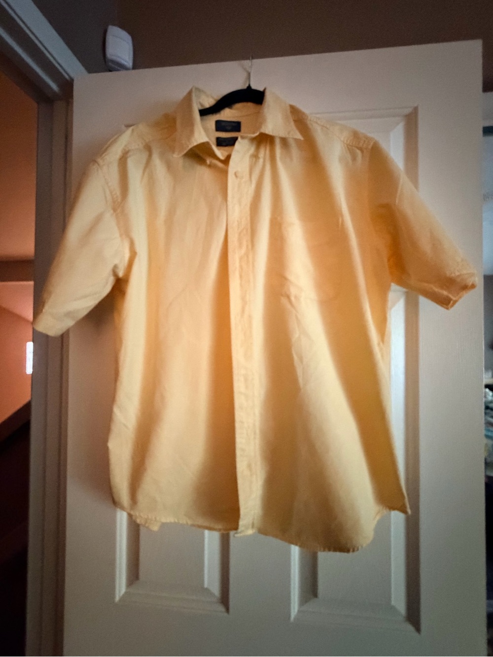 Dockers Men's Short-Sleeve Button-Down Shirt in Pale Yellow
